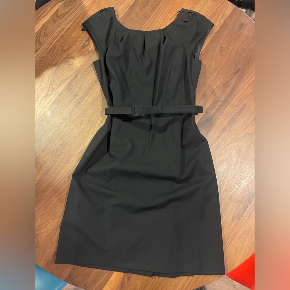 Banana Republic black belted dress